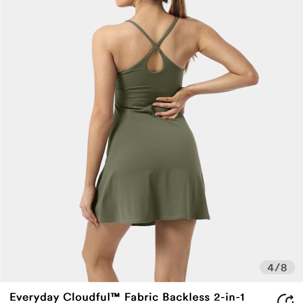 Halara Everyday Cloudful fabric backless 2 in 1 flare workout Dress Wannabe